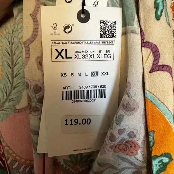 Zara Floral Maxi Dress in Pink, Cream & Mint - Picture 3 of 7